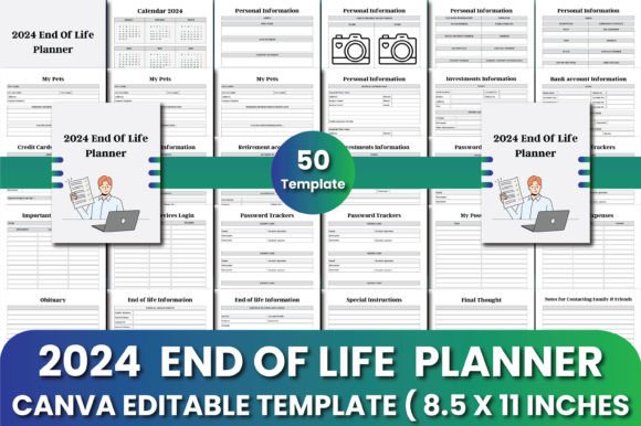 2024 End of Life Planner Canva KDP