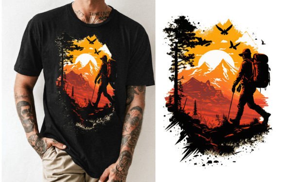 Adventure Hiking T-shirt Design: Elevating Your Print on Demand Business with Unique Vectors