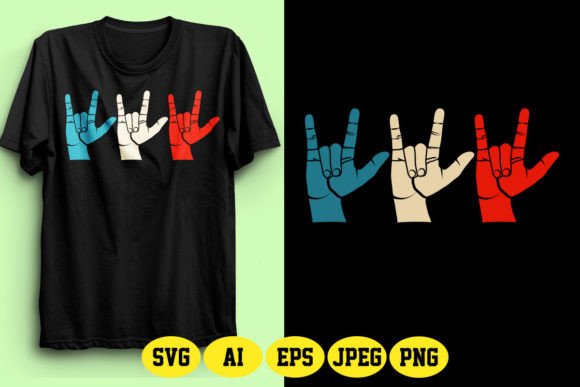 ASL Love Sign Design 1