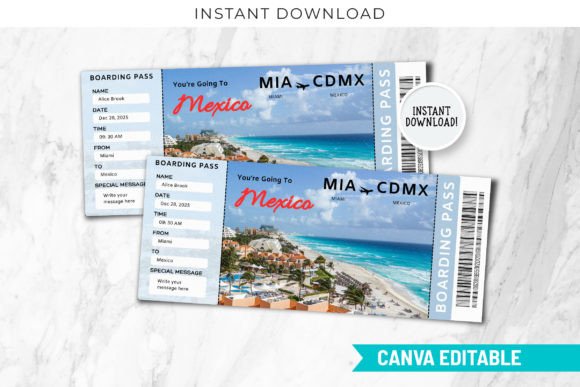 Transforming Gifting Experiences with the Mexico Boarding Pass Template Editable